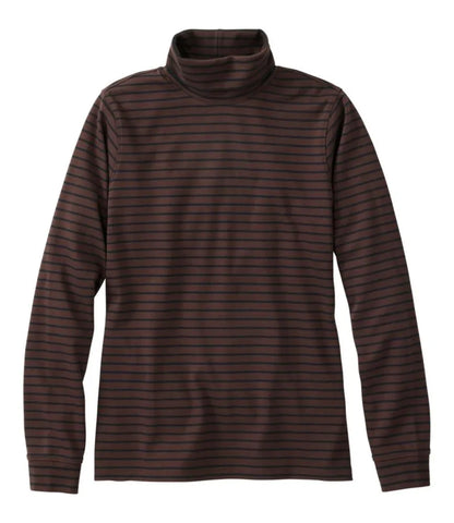 Women's L.L.Bean Interlock Turtleneck, Long-Sleeve Stripe