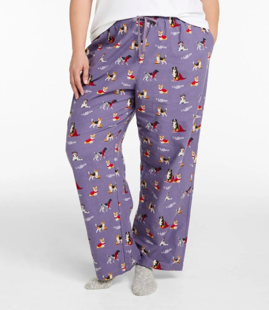 Women's L.L.Bean Flannel Sleep Pants, Print