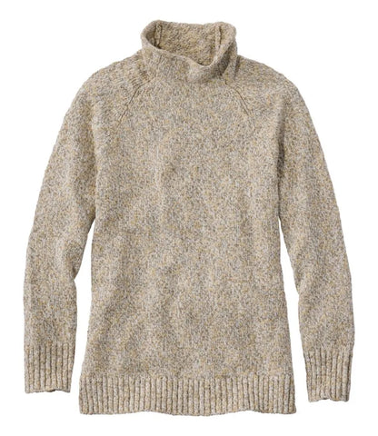 Women's Cotton Ragg Sweater, Funnelneck Pullover