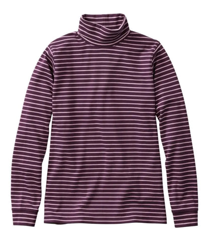 Women's L.L.Bean Interlock Turtleneck, Long-Sleeve Stripe