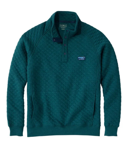 Men's Quilted Sweatshirt, Mockneck