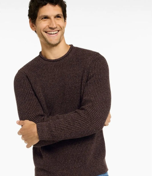 Men's L.L.Bean Organic Cotton Waffle Sweater, Rollneck Crew