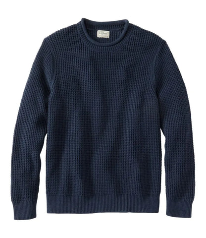 Men's L.L.Bean Organic Cotton Waffle Sweater, Rollneck Crew