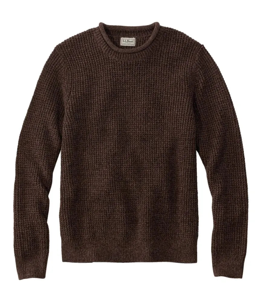 Men's L.L.Bean Organic Cotton Waffle Sweater, Rollneck Crew