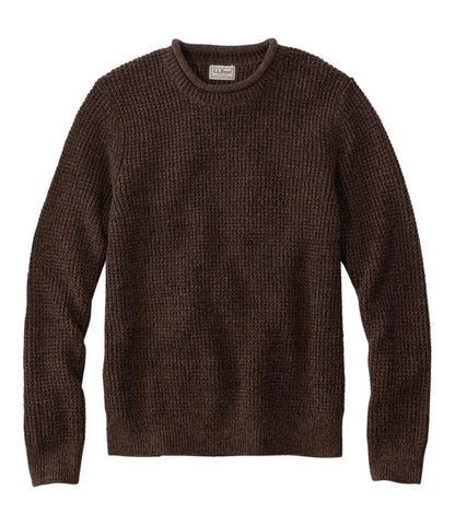 Men's L.L.Bean Organic Cotton Waffle Sweater, Rollneck Crew