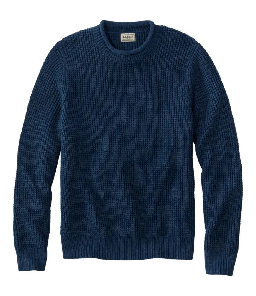 Men's L.L.Bean Organic Cotton Waffle Sweater, Rollneck Crew