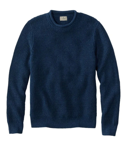 Men's L.L.Bean Organic Cotton Waffle Sweater, Rollneck Crew