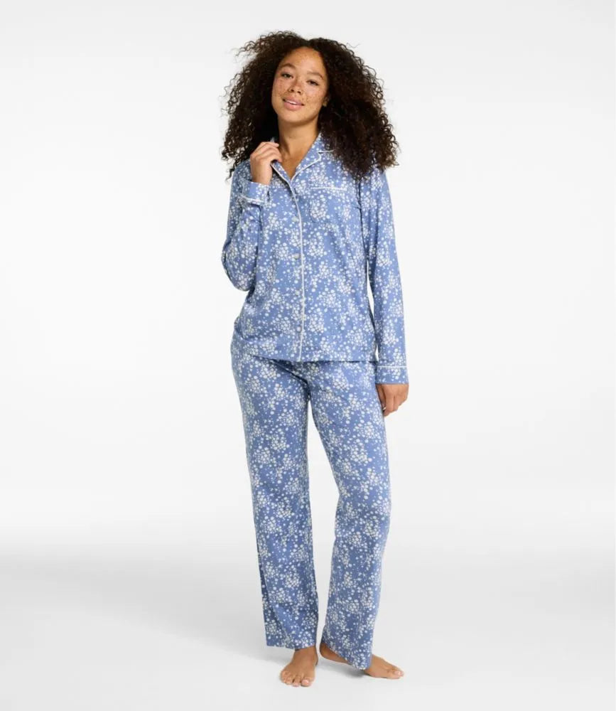 Women's Super-Soft Shrink-Free Pajama Set, Button-Front