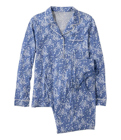Women's Super-Soft Shrink-Free Pajama Set, Button-Front