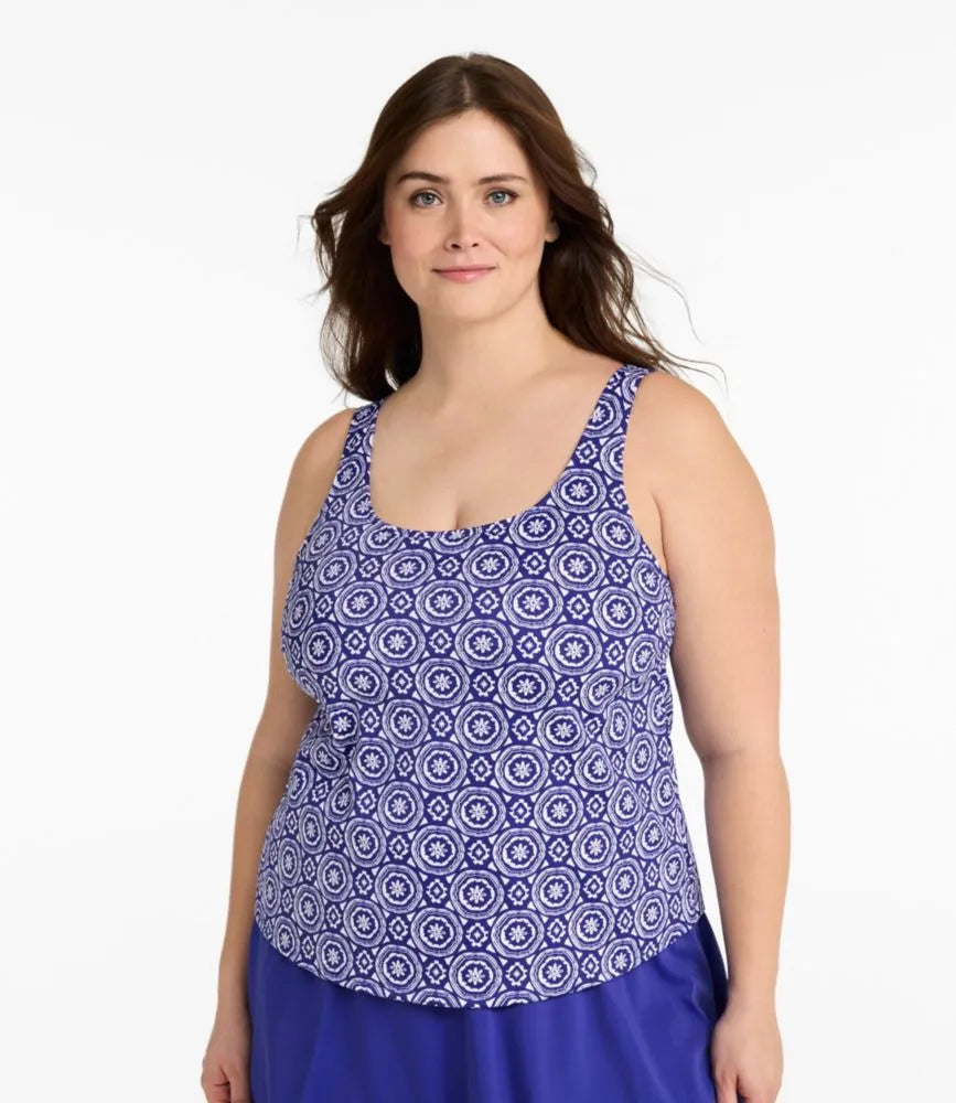 Women's BeanSport Swimwear, Scoopneck Tankini Top, Print