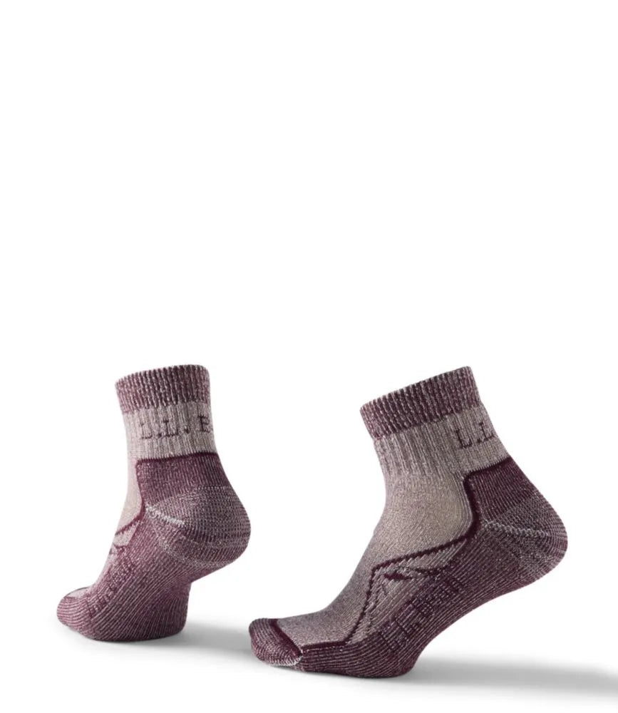 Adults' Cresta Wool Midweight Hiking Socks, Quarter-Crew
