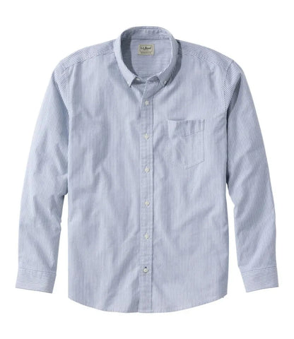 Men's Comfort Stretch Oxford Shirt, Traditional Untucked Fit, Stripe