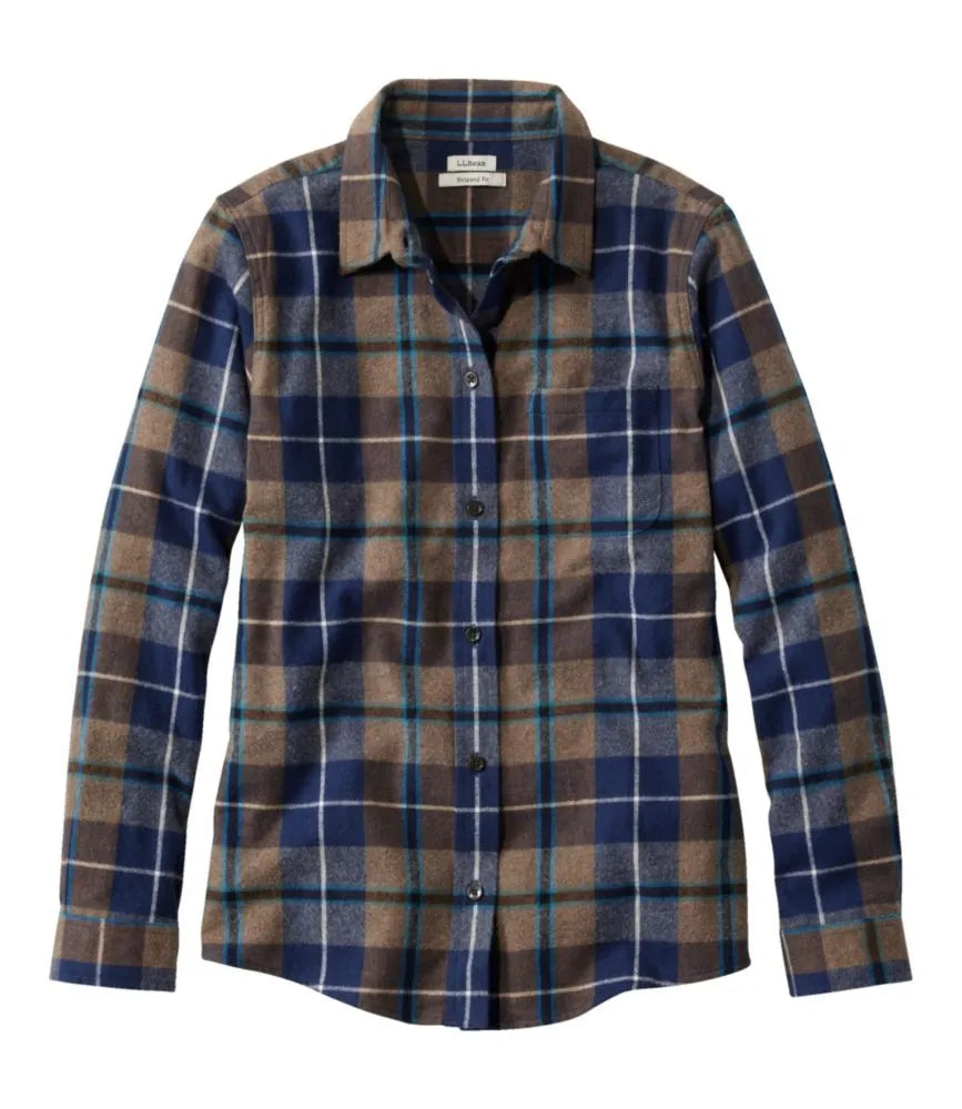 Women's Scotch Plaid Flannel Shirt, Relaxed