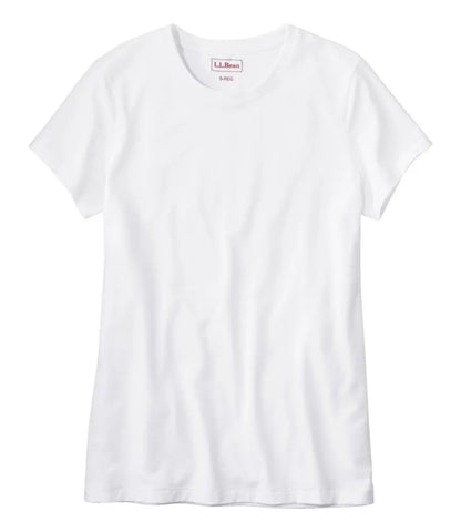 Women's Soft Stretch Supima-Blend Tee, Crewneck Short-Sleeve