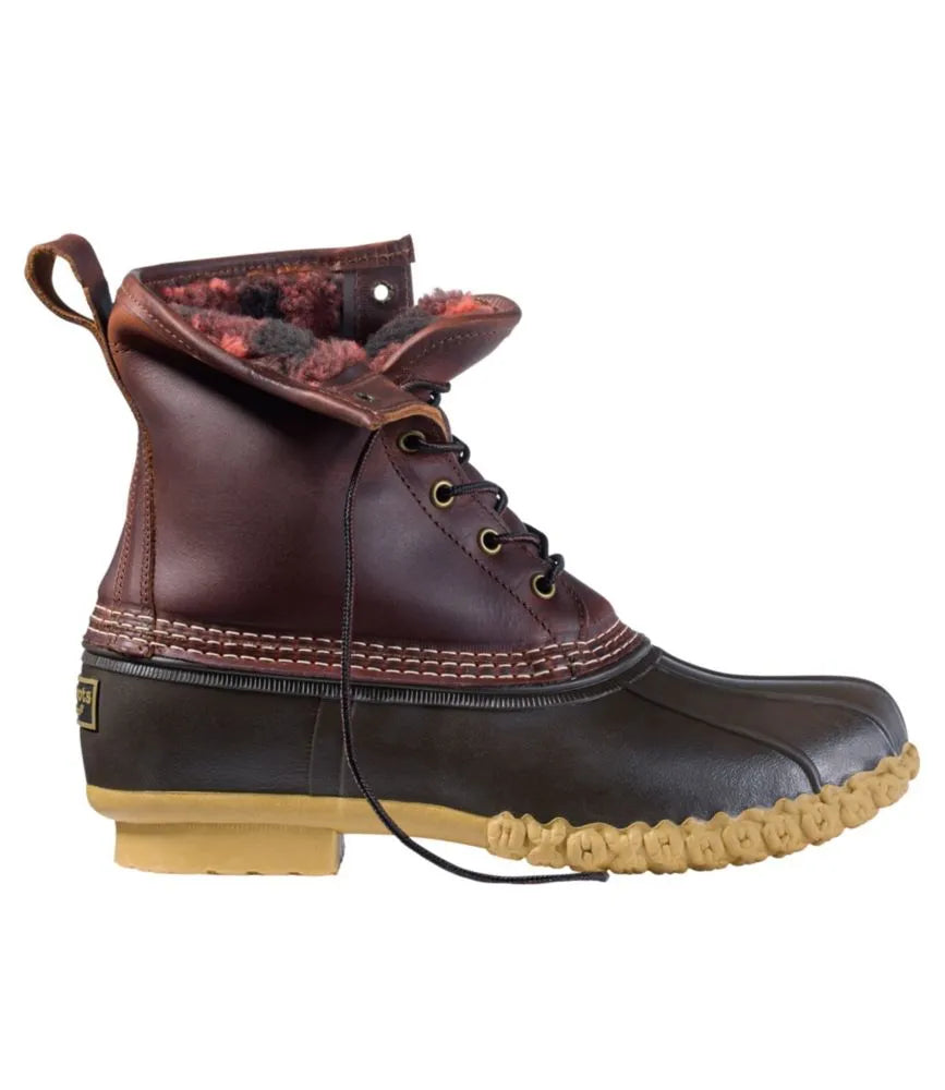 Men's Bean Boots, 8" Fleece-Lined Insulated
