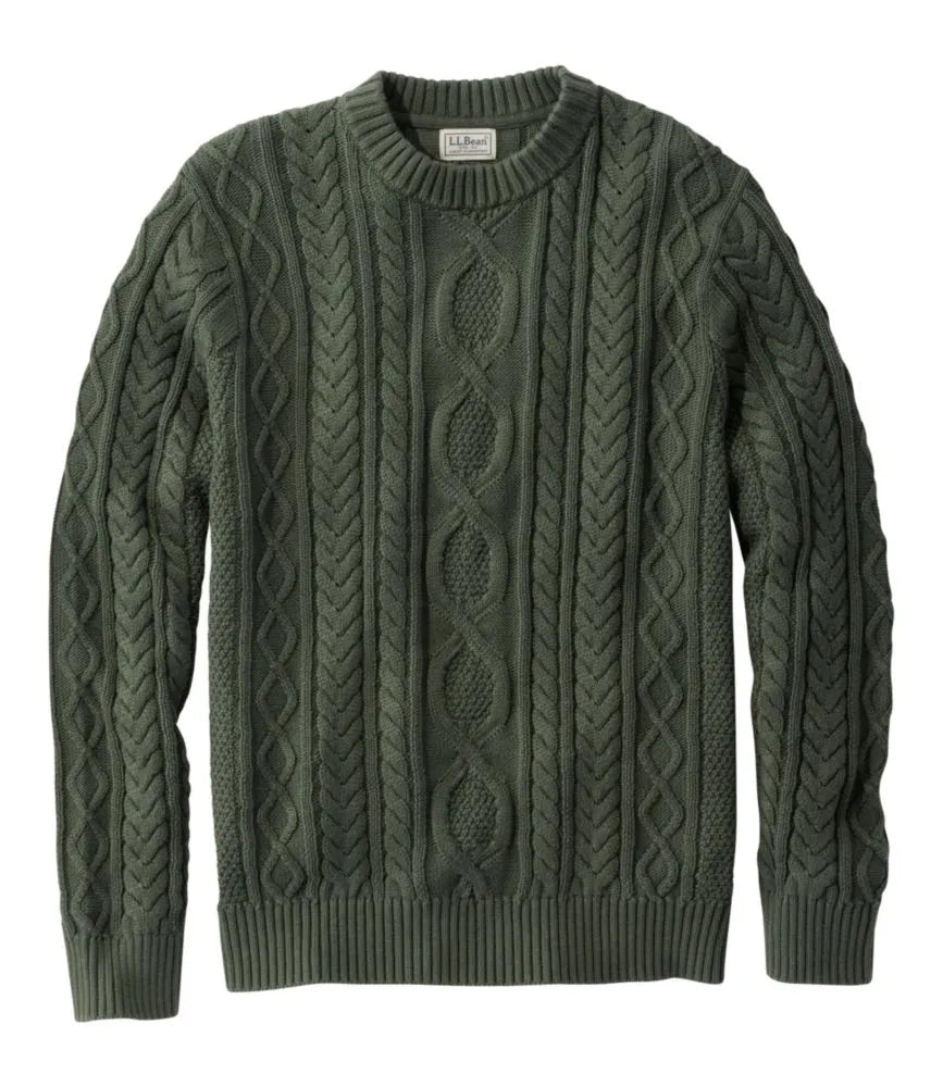 Men's Bean's Heritage Soft Cotton Fisherman Sweater, Crewneck