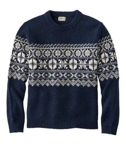 Men's Bean's Classic Ragg Wool Sweater, Crewneck, Fair Isle