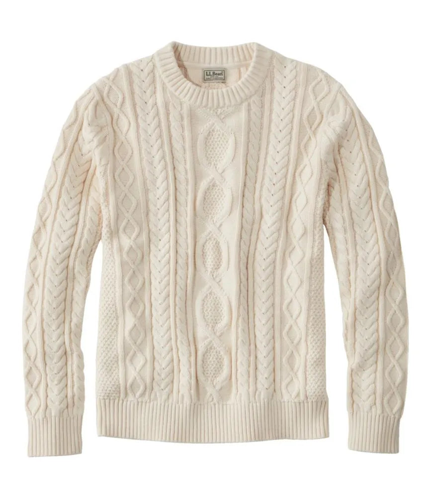 Men's Bean's Heritage Soft Cotton Fisherman Sweater, Crewneck
