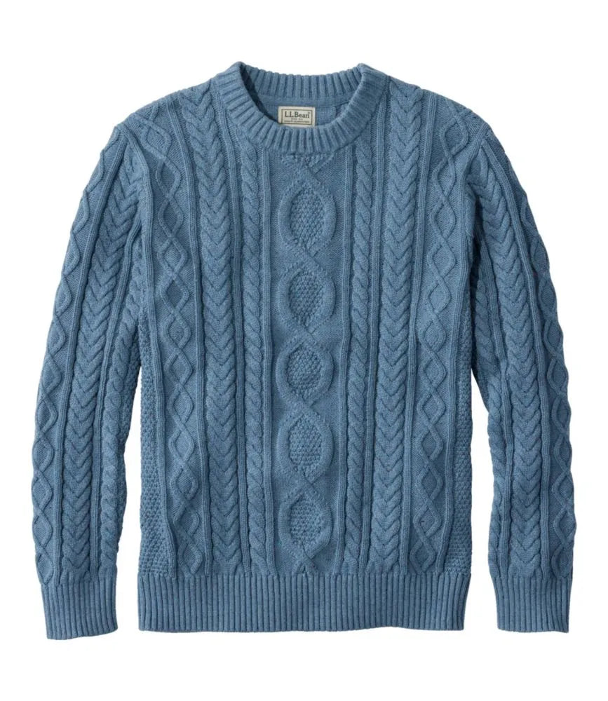Men's Bean's Heritage Soft Cotton Fisherman Sweater, Crewneck