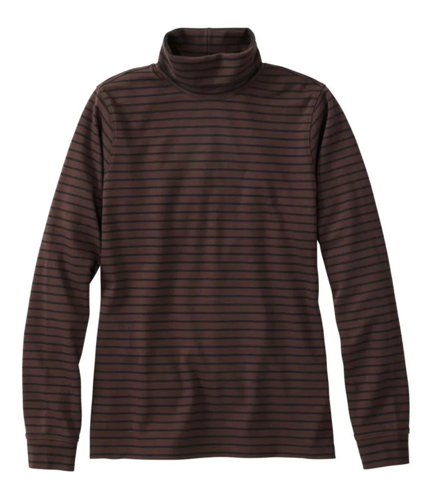 Women's L.L.Bean Interlock Turtleneck, Long-Sleeve Stripe