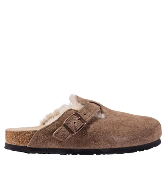 Women's Birkenstock Boston Clogs, Suede Shearling