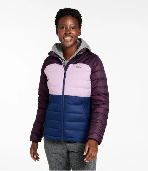Women's Bean's Down Jacket, Colorblock