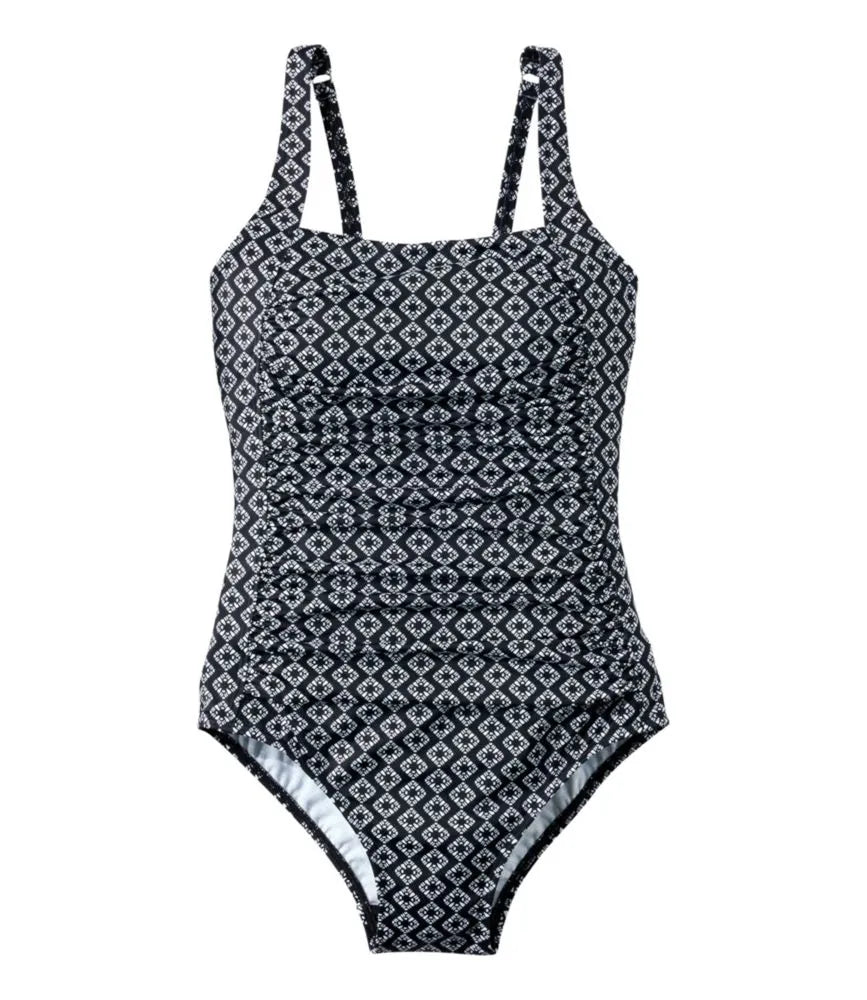 Women's BeanSport Swimwear, Squareneck Tanksuit Print