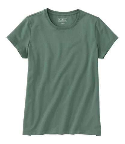 Women's Soft Stretch Supima-Blend Tee, Crewneck Short-Sleeve