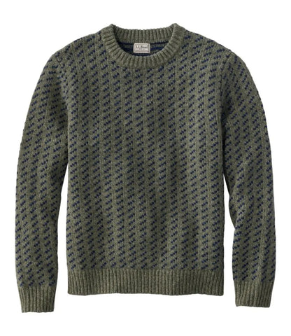 Men's Bean's Classic Ragg Wool Sweater, Crewneck, Bird's-Eye