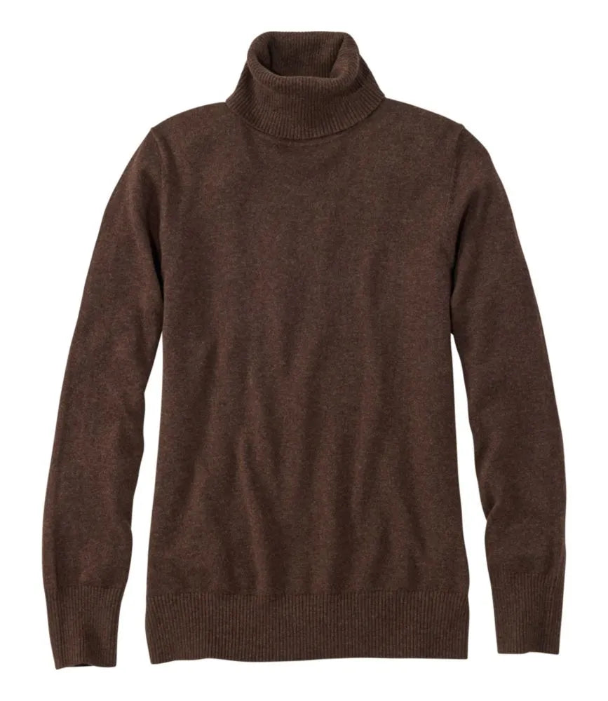 Women's Cotton/Cashmere Sweater, Turtleneck