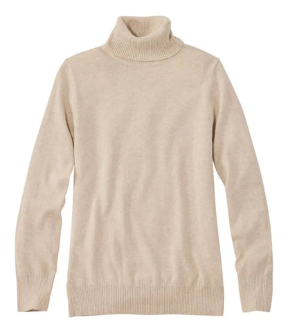 Women's Cotton/Cashmere Sweater, Turtleneck