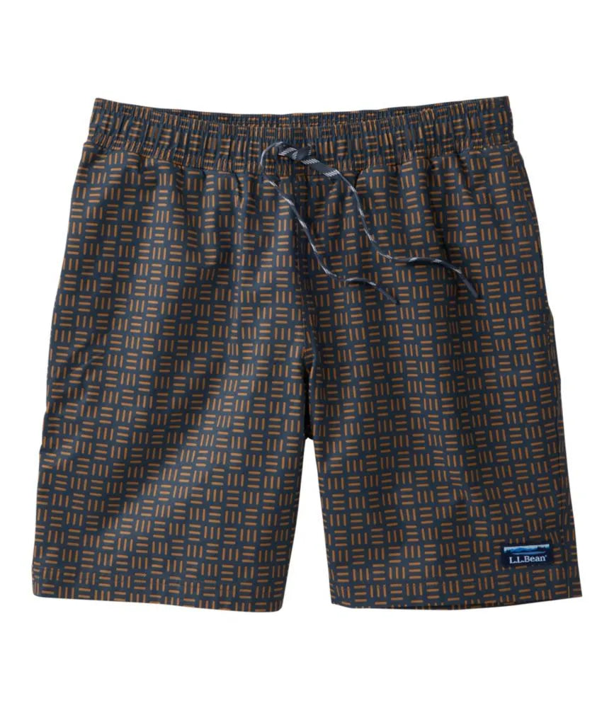 Men's Vacationland Stretch Swim Trunks, Print, 8"