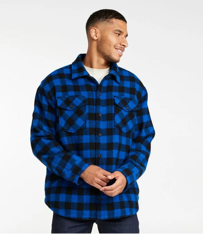 Men's Maine Guide Sherpa Lined Wool Shirt