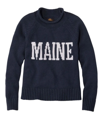 Women's Signature Original Cotton Sweater, Rollneck Novelty
