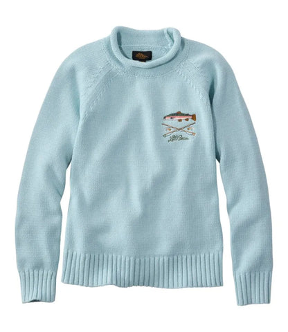 Women's Signature Original Cotton Sweater, Rollneck Novelty