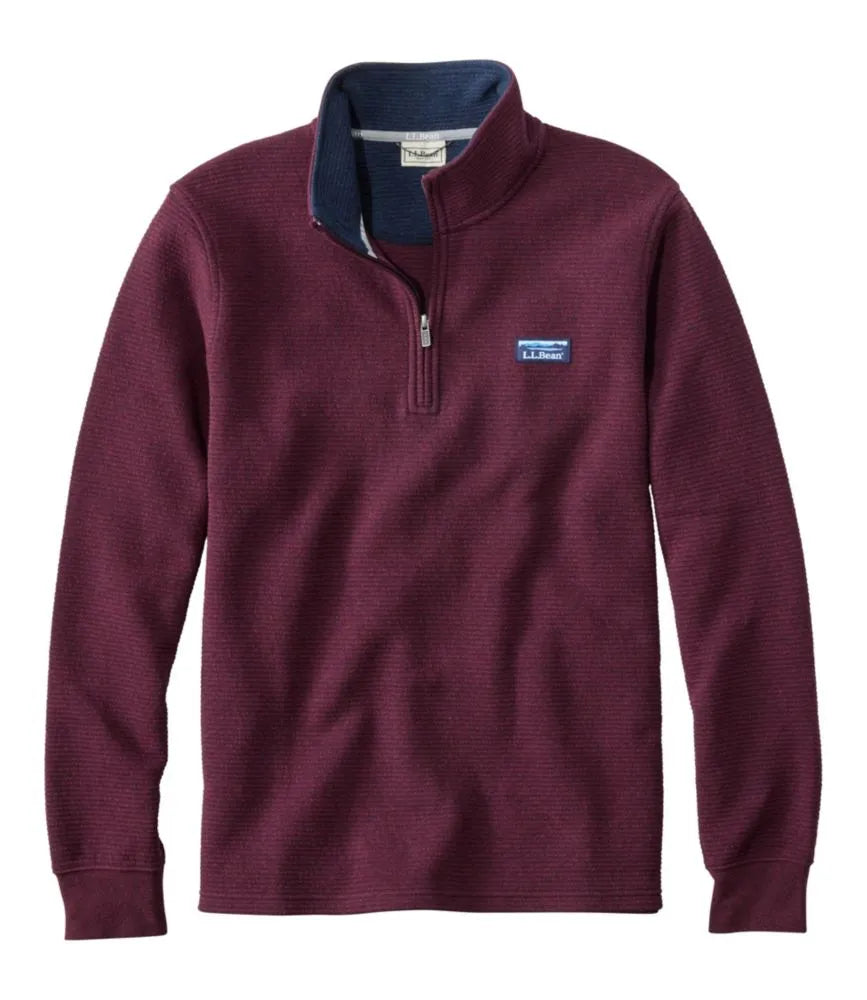 Men's Lakewashed Double-Knit Quarter-Zip Pullover