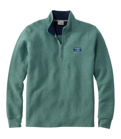 Men's Lakewashed Double-Knit Quarter-Zip Pullover