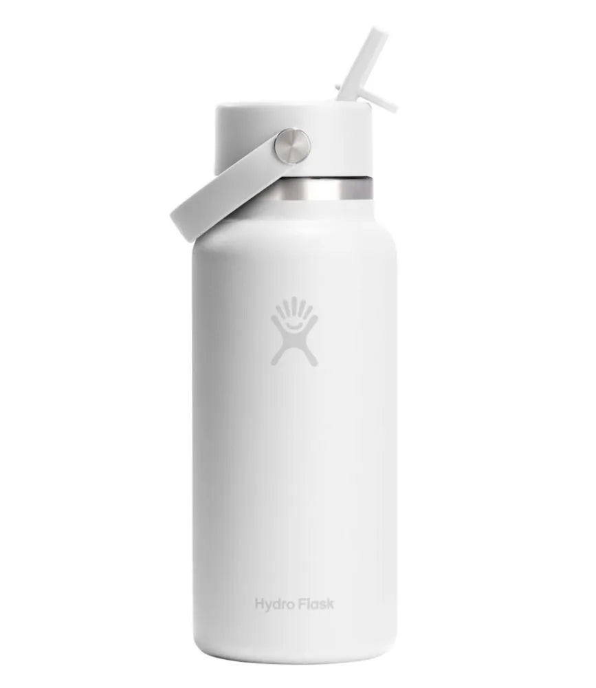 Hydro Flask Wide Mouth Water Bottle with Flex Straw Cap, 32 oz.