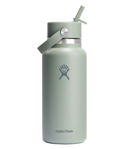 Hydro Flask Wide Mouth Water Bottle with Flex Straw Cap, 32 oz.