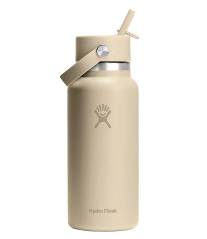 Hydro Flask Wide Mouth Water Bottle with Flex Straw Cap, 32 oz.