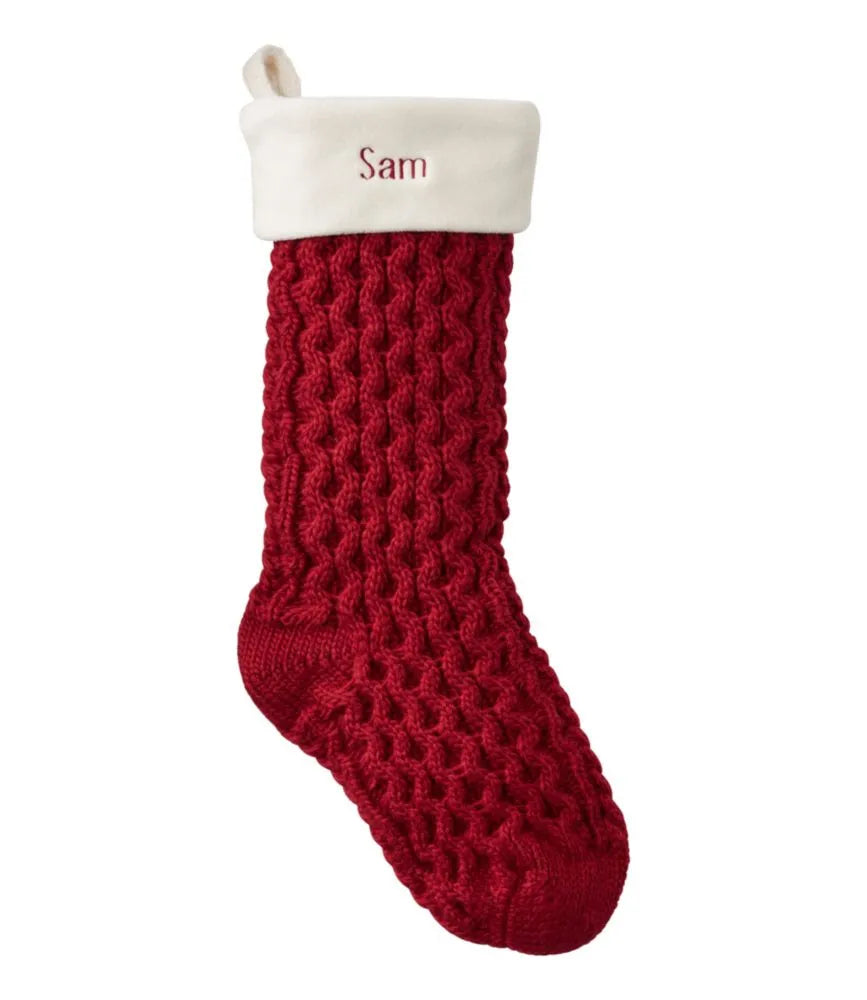Fisherman's Knit Christmas Stocking