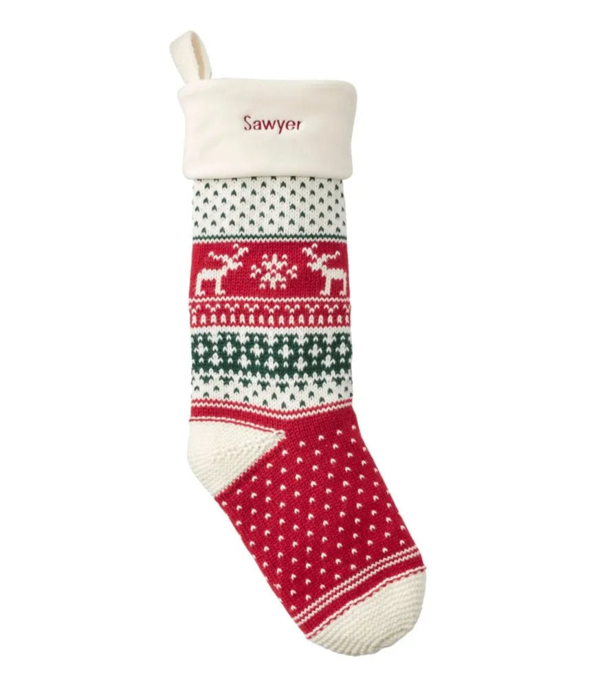 Fair Isle Knit Christmas Stocking