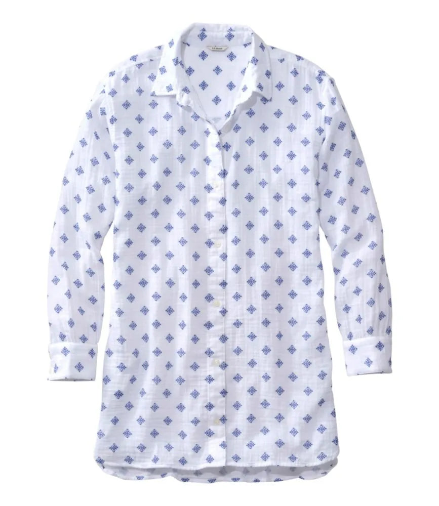 Women's Cloud Gauze Cover-Up Shirt, Stripe
