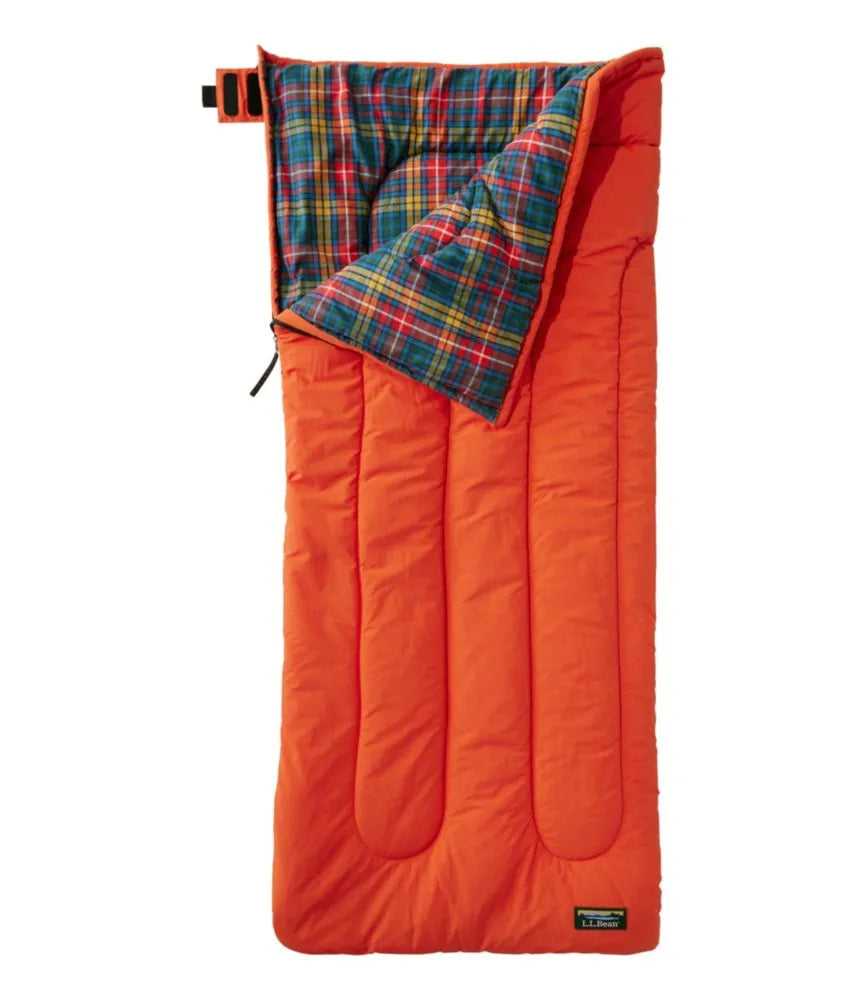 Kids' L.L.Bean Flannel Lined Camp Sleeping Bag, 40°