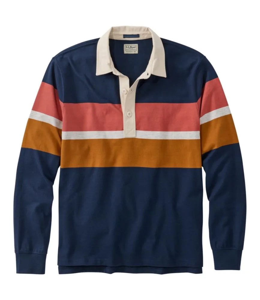 Men's Bean's Vintage Soft Rugby, Chest Stripe