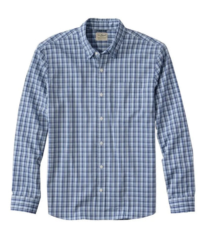 Men's Comfort Stretch Performance® Shirt, Long-Sleeve, Slightly Fitted Untucked Fit, Plaid