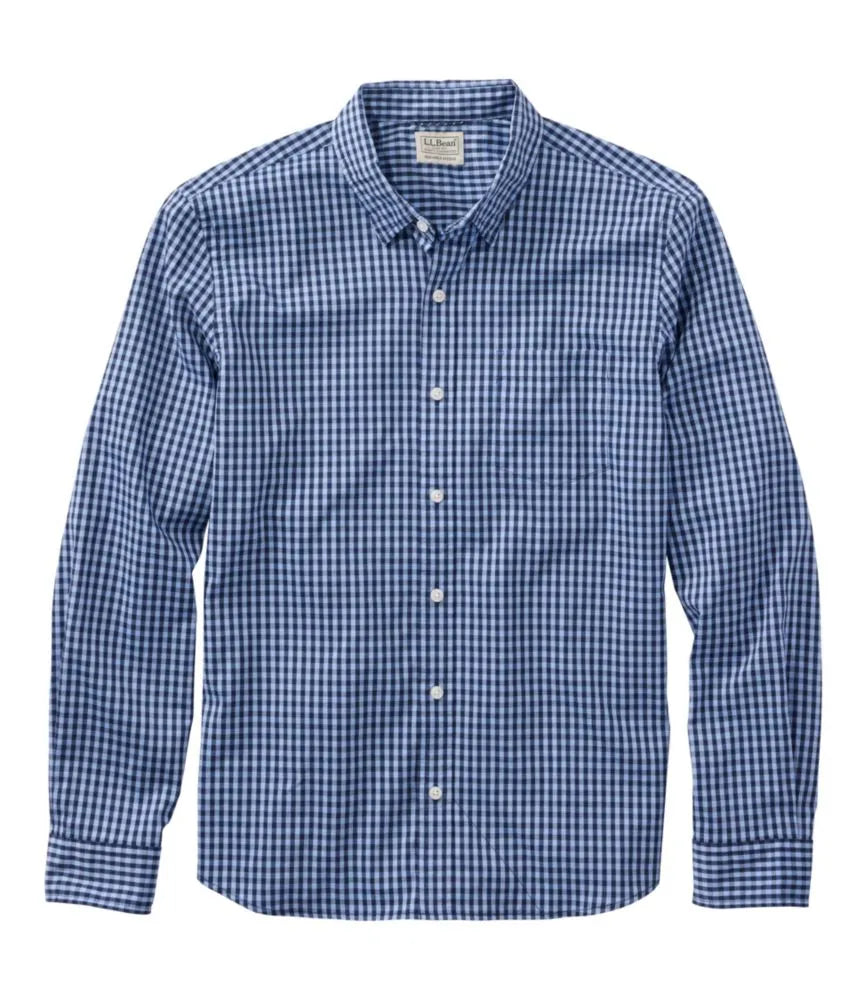 Men's Comfort Stretch Performance® Shirt, Long-Sleeve, Slightly Fitted Untucked Fit, Plaid