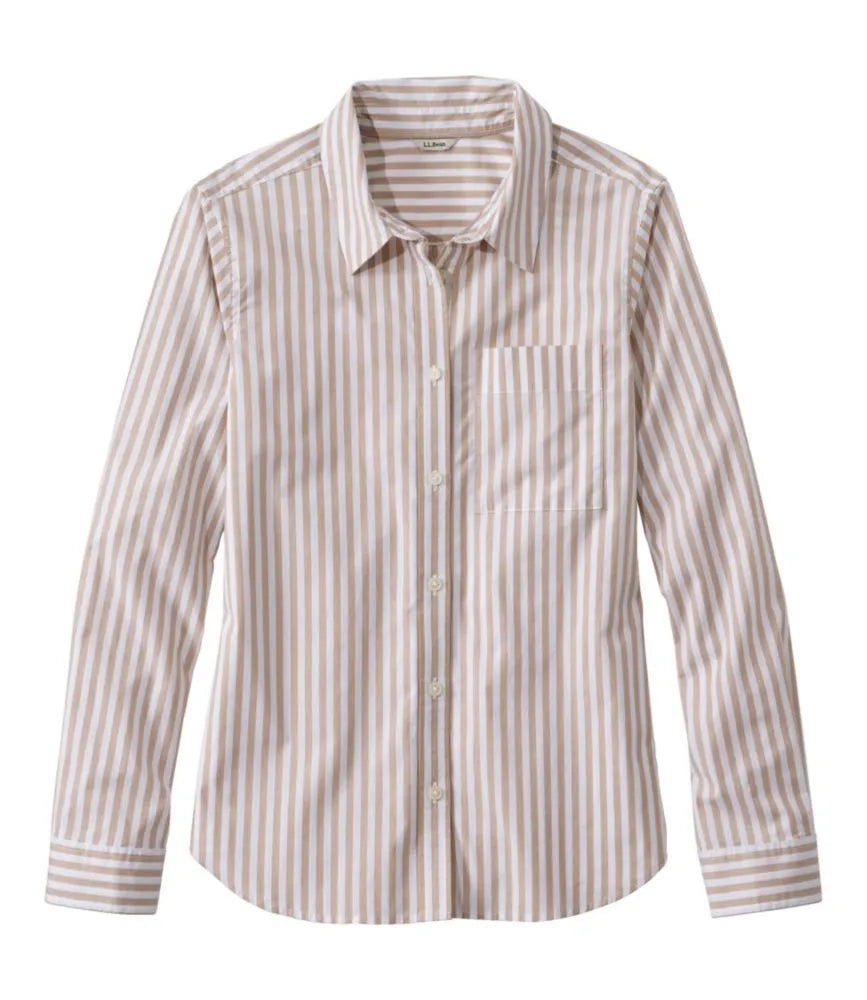 Women's Essential Cotton Poplin Shirt, Long-Sleeve
