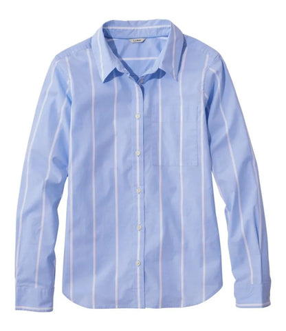 Women's Essential Cotton Poplin Shirt, Long-Sleeve