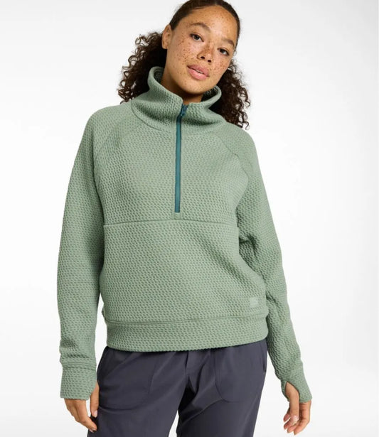 Women's Ridgeknit Half-Zip Pullover, Oversized